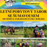 Šumavous - LETNÍ POBYTOVÝ TÁBOR OD 25.08.2024 DO 30.08.2024.